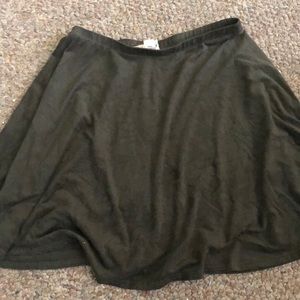 Olive Green Skater Skirt